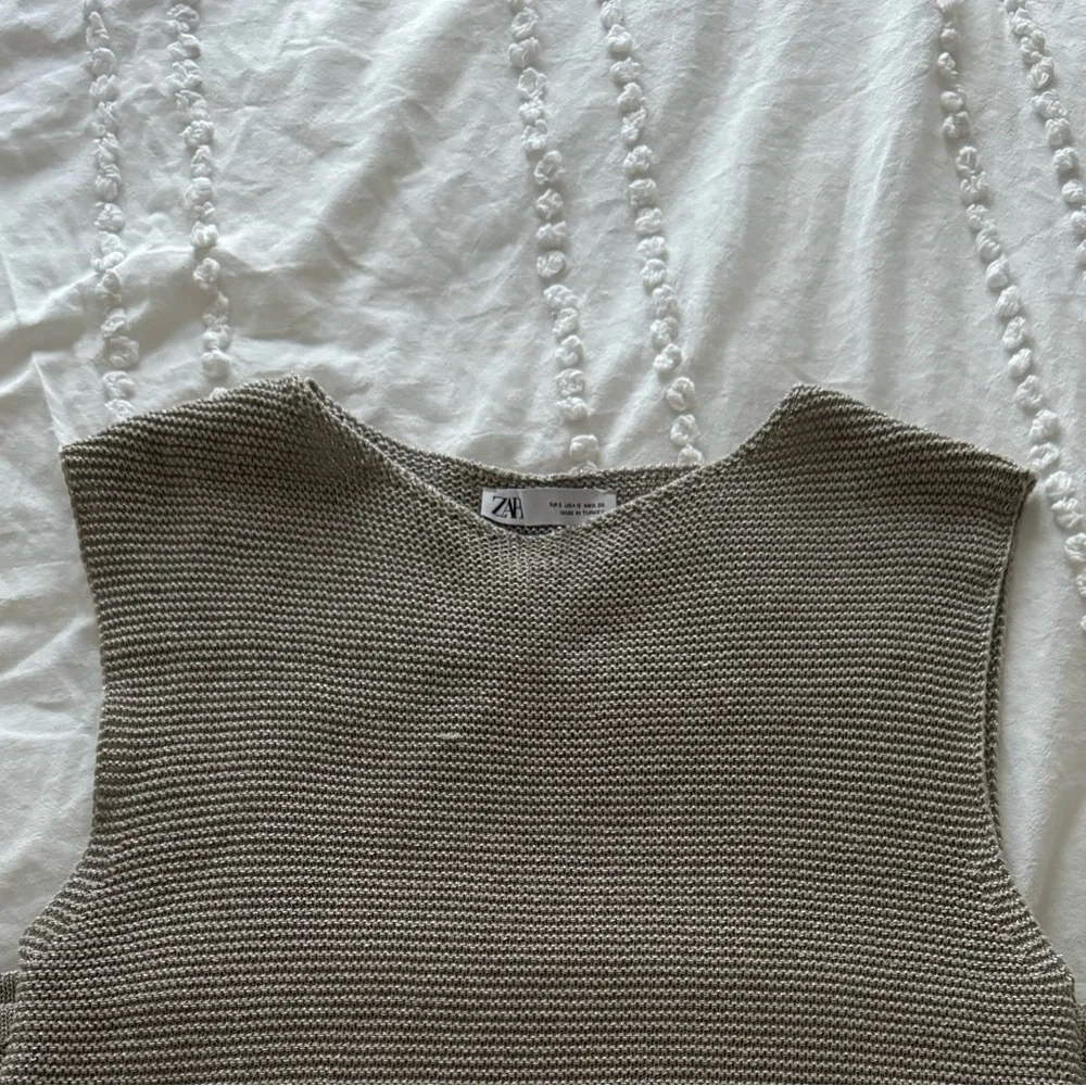 NWOT-Zara Metallic Thread Dress - Picture 2 of 5